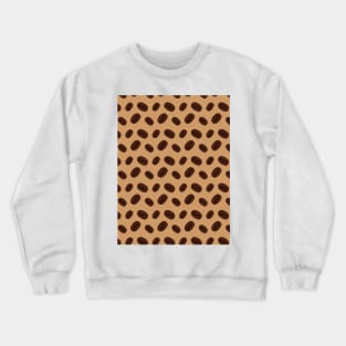 Cool Brown Coffee beans pattern Crewneck Sweatshirt